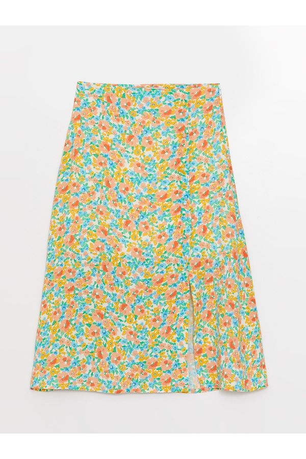 LC Waikiki LC Waikiki Women's Zippered Waist Floral Skirt