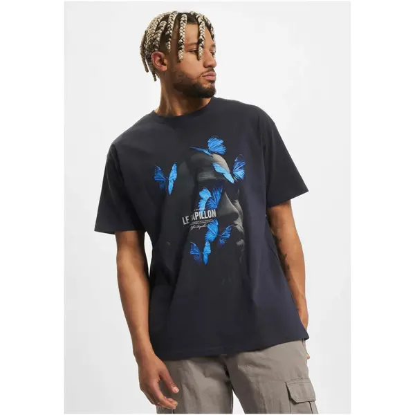 Mister Tee Le Papillon Navy T-shirt Oversize
