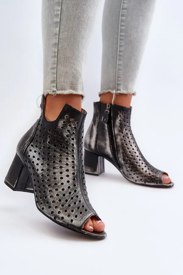 Maciejka Leather Cut-Out Boots Maciejka