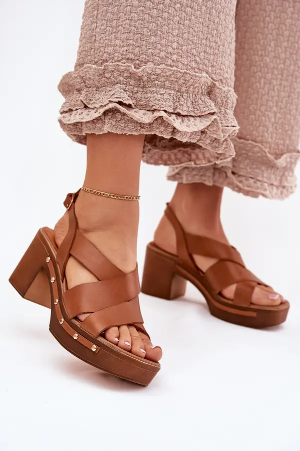 Zazoo Leather Heeled Sandals Zazoo