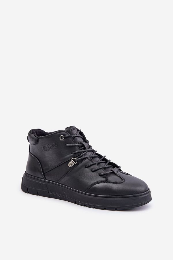 Kesi Leather insulated ankle sneakers men's Lee Cooper black