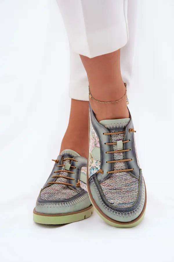 Maciejka Leather Ladies Shoes Patterned Maciejka