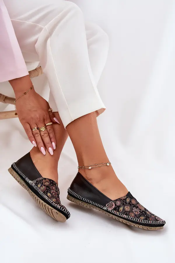 Maciejka Leather Patterned Ballet Flats Maciejka