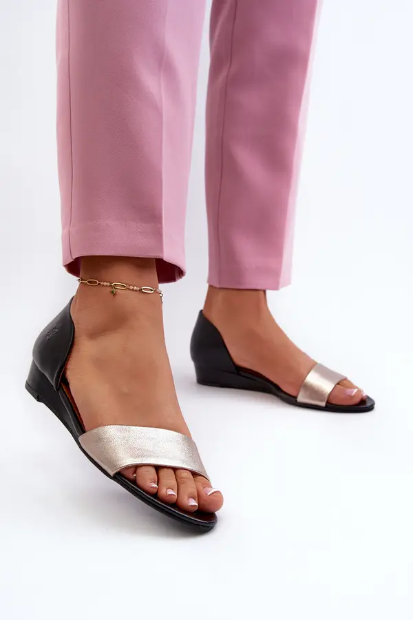 Maciejka Leather Sandals Maciejka 1971-65 Black