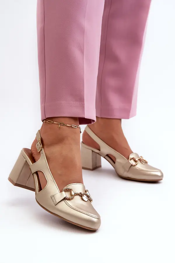 Maciejka Leather Sandals with Heels Maciejka