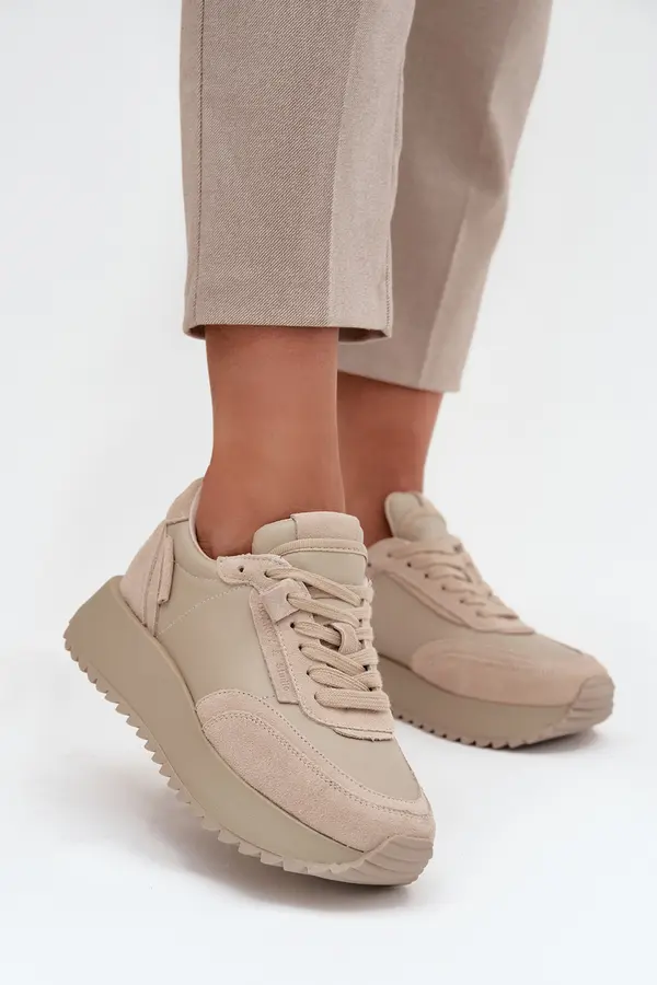 ARTIKER Leather Women's Sneakers on Platform Artiker