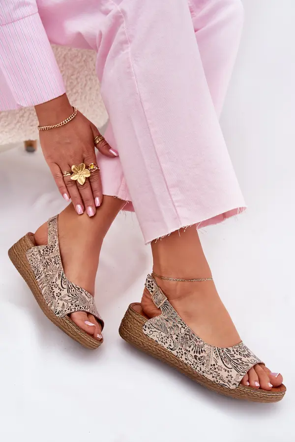 Maciejka Leather Women's Wedge Sandals Maciejka