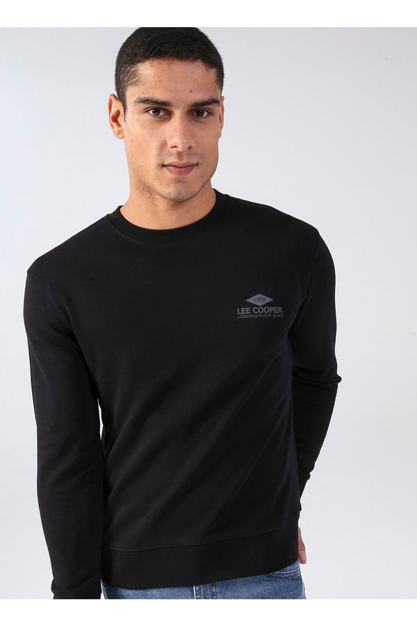 Lee Cooper Lee Cooper Men's O Neck Black Sweatshirt 231 Lcm 241029 Neil S