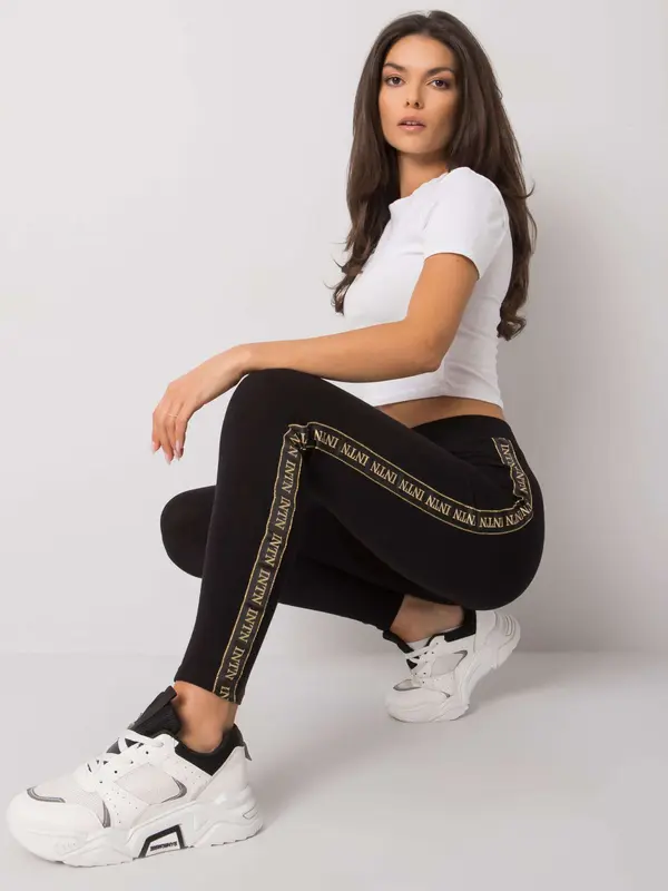 RUE PARIS Leggings-LA-LG-T-45.78P-black-gold