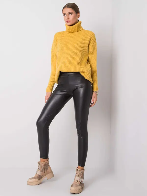 RUE PARIS Leggings-RV-LG-6007.11-black