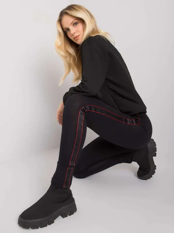 RUE PARIS Leggings-RV-LG-7377.05P-black