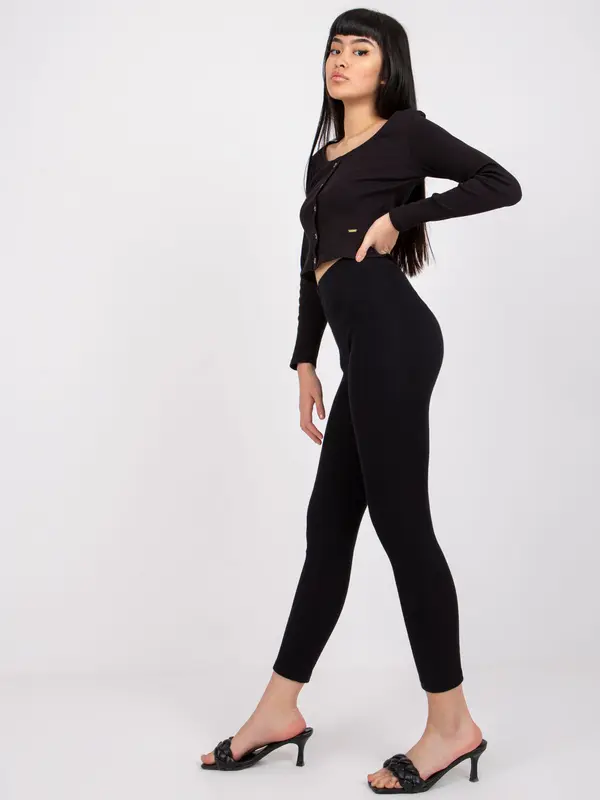 RUE PARIS Leggings-RV-LG-7533.08-black