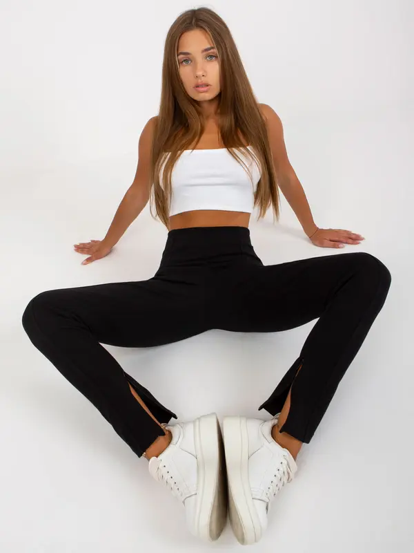 RUE PARIS Leggings-RV-LG-8070.16P-black