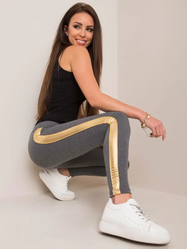 RUE PARIS Leggings-RV-LG-R4766.06-gray