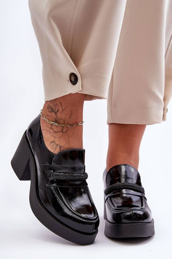 LEMAR LEMAR Leather Half-Boots On A Heel With Decoration Black Gelanor