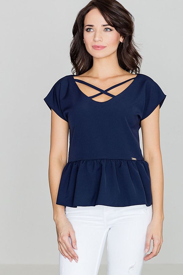 Lenitif Lenitif Woman's Blouse K396 Navy Blue