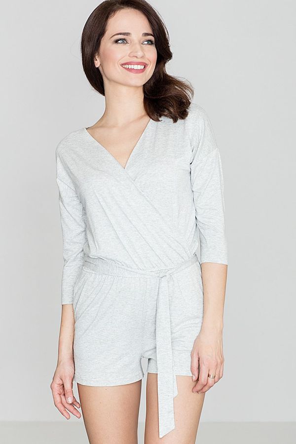 Lenitif Lenitif Woman's Jumpsuit K374 Light Grey