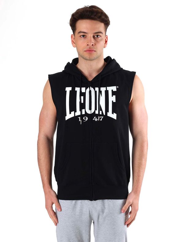 Leone Leone Men's sleeveless hoodie with zipper