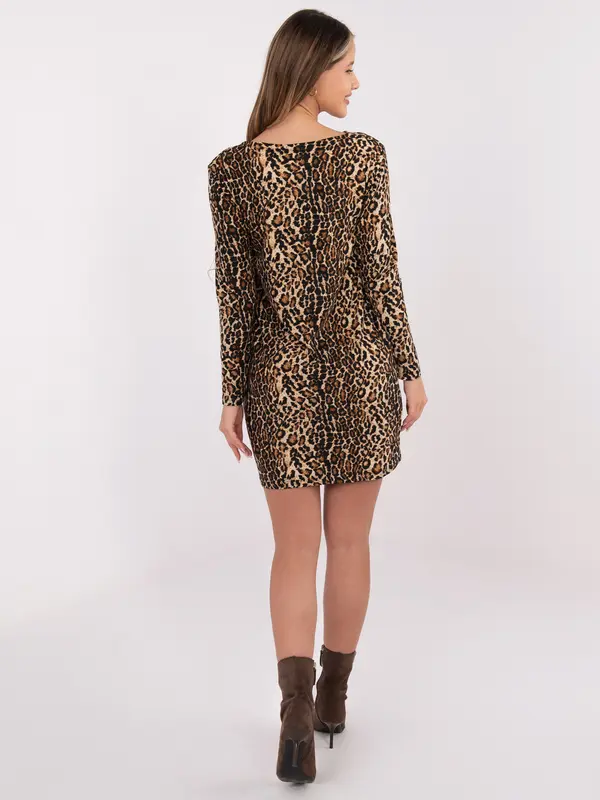 RELEVANCE Leopardja obleka s puloverjem