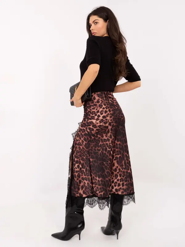 Italy Moda Leopardje krilo s čipko