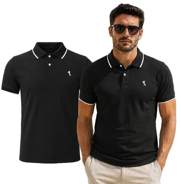 Lion Lev - Moške polo majice - črne