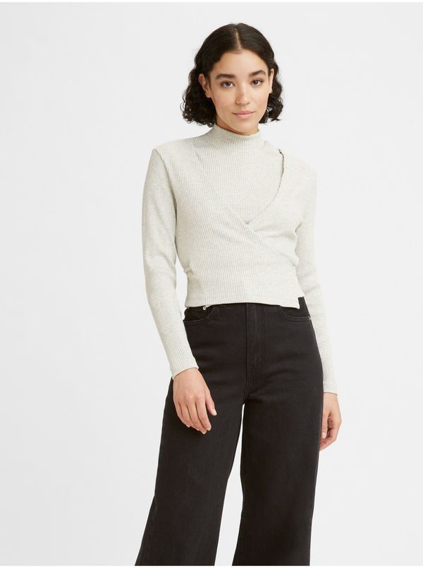 Levi's® Levi&#39;s Beige Women&#39;s Ribbed Wrap Sweater/Top 2in1 Levi&#39;s® - Women