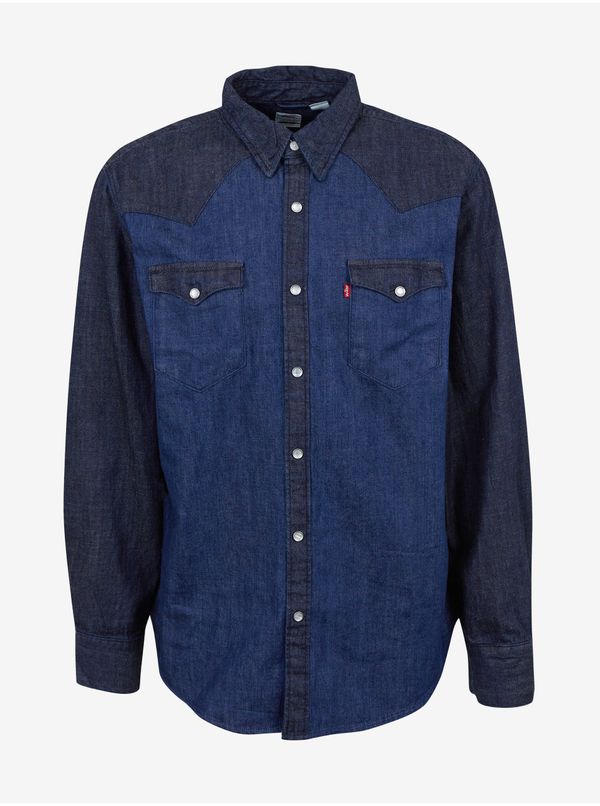 Levi's® Levi&#39;s Dark Blue Mens Denim Shirt Levi&#39;s® Barstow Western Standard - Men