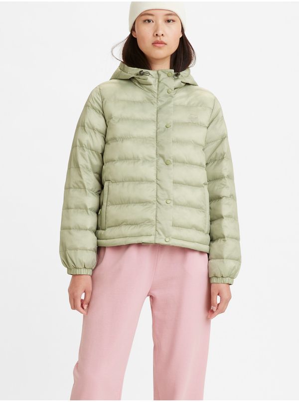 Levi's® Levi&#39;s Light Green Women&#39;s Quilted Hooded Jacket Levi&#39;s® Edie - Women