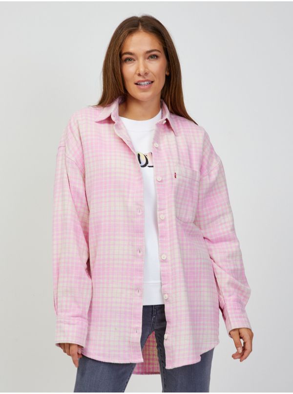 Levi's® Levi&#39;s Pink Women&#39;s Plaid Oversize Shirt Levi&#39;s Nola - Women&#39;s®