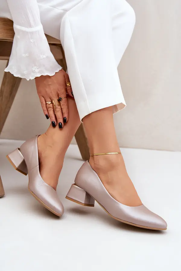 Boto Lewski Shoes Leather Pumps Lewski 3118 Dark Beige