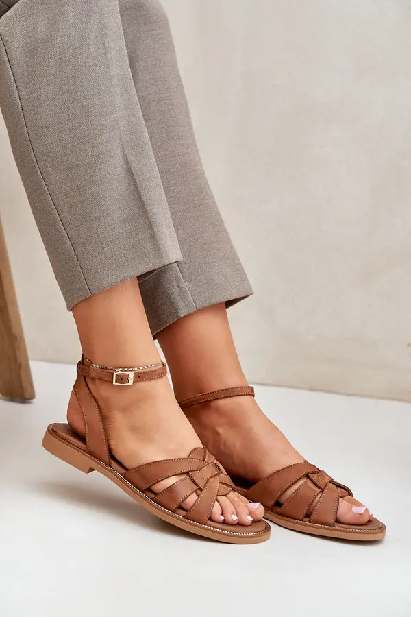 Boto Lewski Shoes Leather Women's Sandals On Flat Heel Zazoo