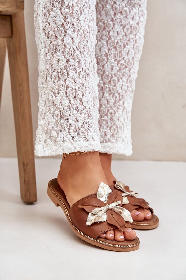 Lewski Shoes Lewski Shoes Slides With Decoration Natural Leather Zazoo