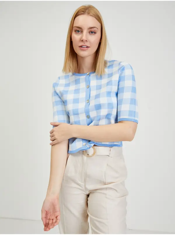 Orsay Light blue Checkered Cardigan ORSAY - Ladies