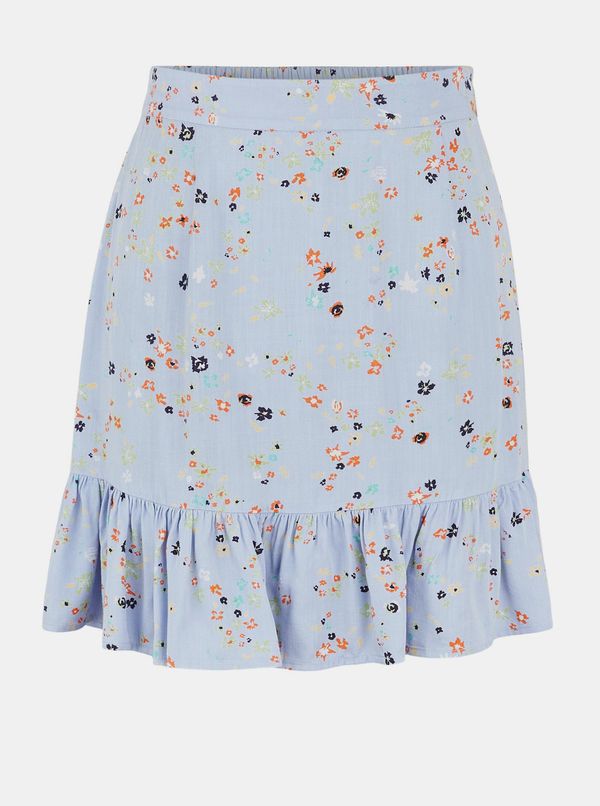 Pieces Light Blue Floral Skirt Pieces Lala - Women