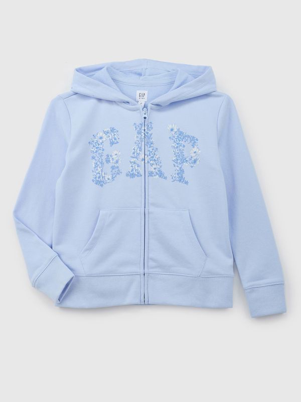 GAP Light blue girls' zip-up hoodie GAP