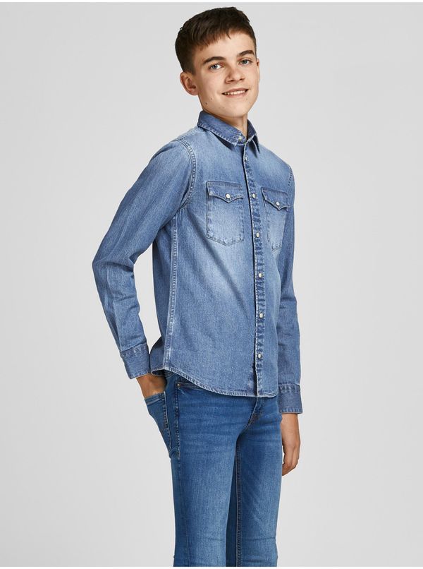 Jack & Jones Light Blue Jack & Jones Sheridan Boys Denim Outshirt - Boys