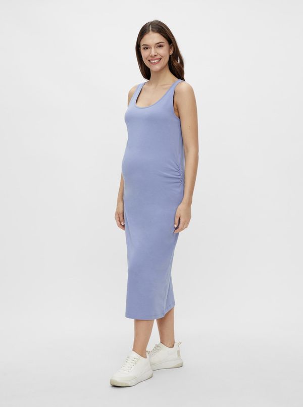 Mama.licious Light Blue Maternity Basic Maxi-Dresses Mama.licious Lea - Women