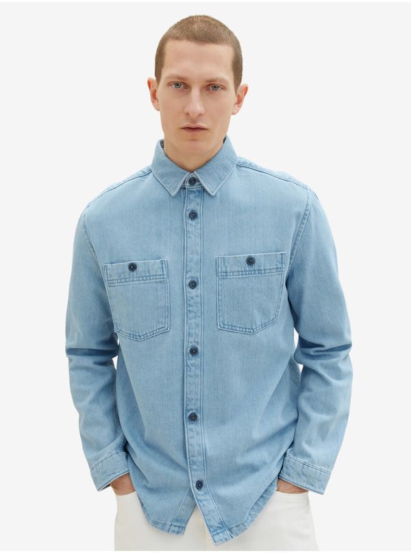 Tom Tailor Light blue Mens Denim Outerwear Tom Tailor - Men