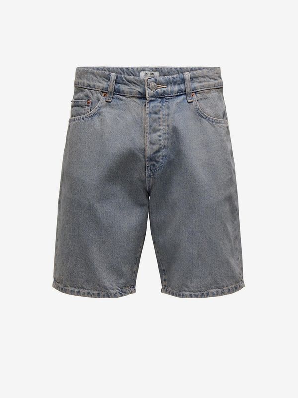 Only Light blue men's denim shorts ONLY & SONS Edge