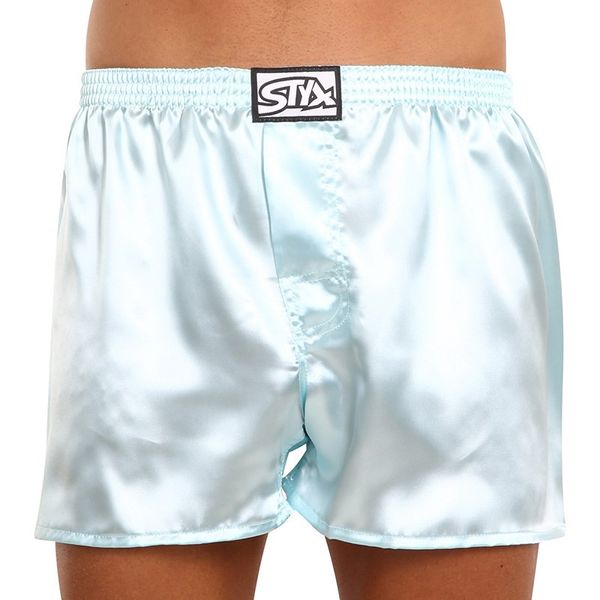 STYX Light blue men's satin shorts Styx