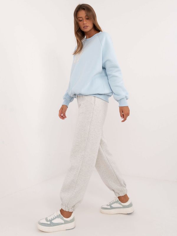 Fashionhunters Light blue oversize tracksuit with insulation