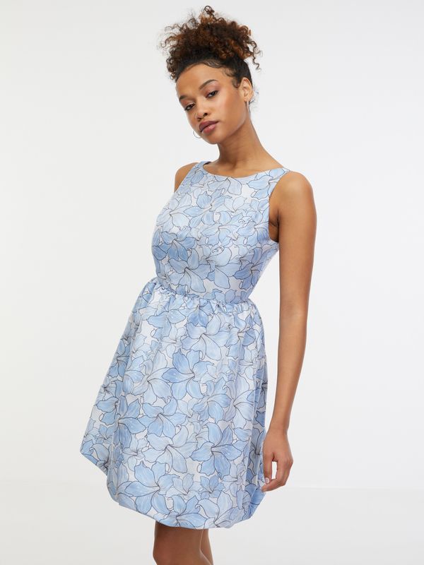 Orsay Light blue women's floral dress ORSAY