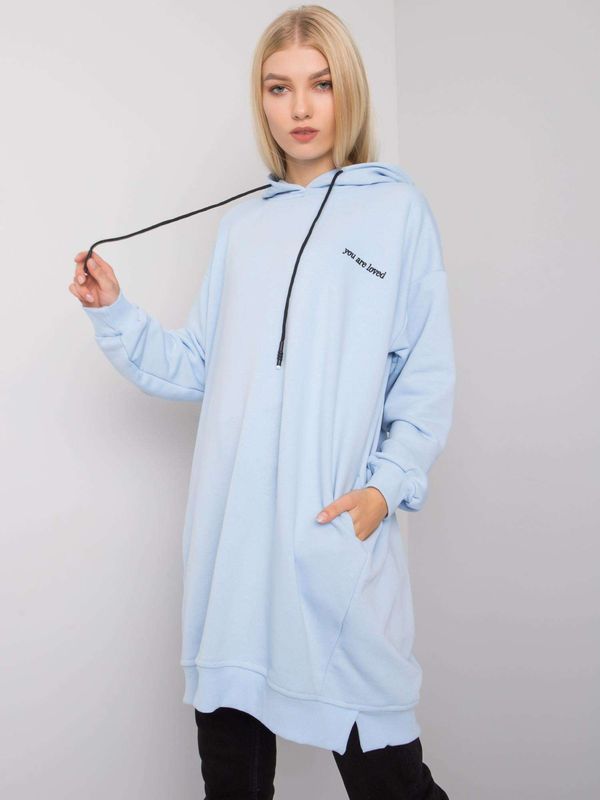 Fashionhunters Light blue women's hoodie