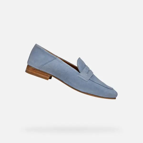 GEOX Light blue women's moccasins Geox Mantinea - Women's