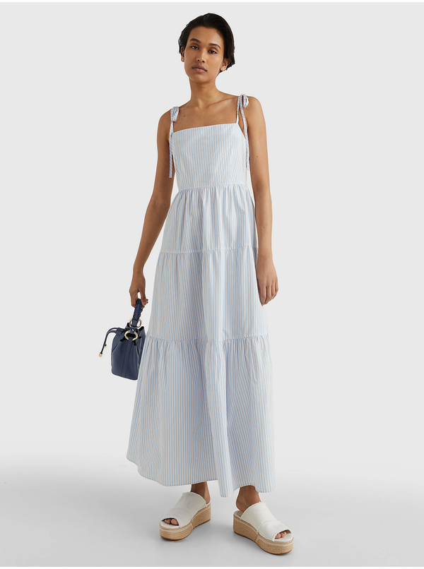 Tommy Hilfiger Light Blue Women's Striped Maxi-Dress Tommy Hilfiger Pop Stripe - Women