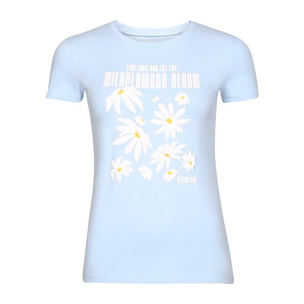 ALPINE PRO Light blue women's T-shirt ALPINE PRO NORDA