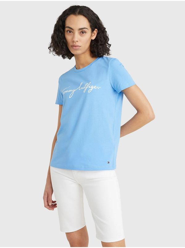 Tommy Hilfiger Light blue women's T-shirt Tommy Hilfiger - Women