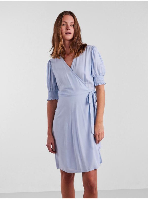 Pieces Light Blue Women's Wrap Dress Pieces Tala - Women's