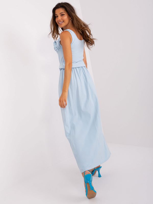 Fashionhunters Light blue wrap dress