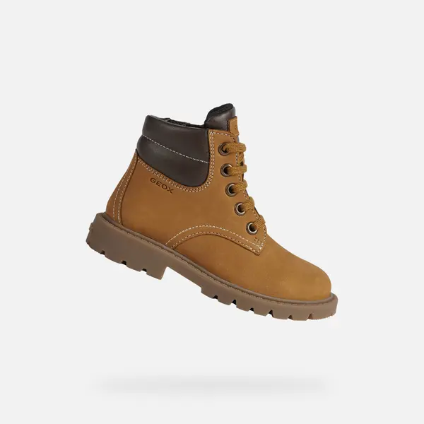 GEOX Light brown boys' ankle boots Geox Shaylax - Boys